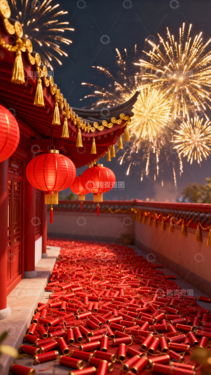 高清大图下载【趣麦麦图】新年元旦春节背景_竖屏248