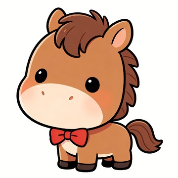 一只可爱的卡通小马