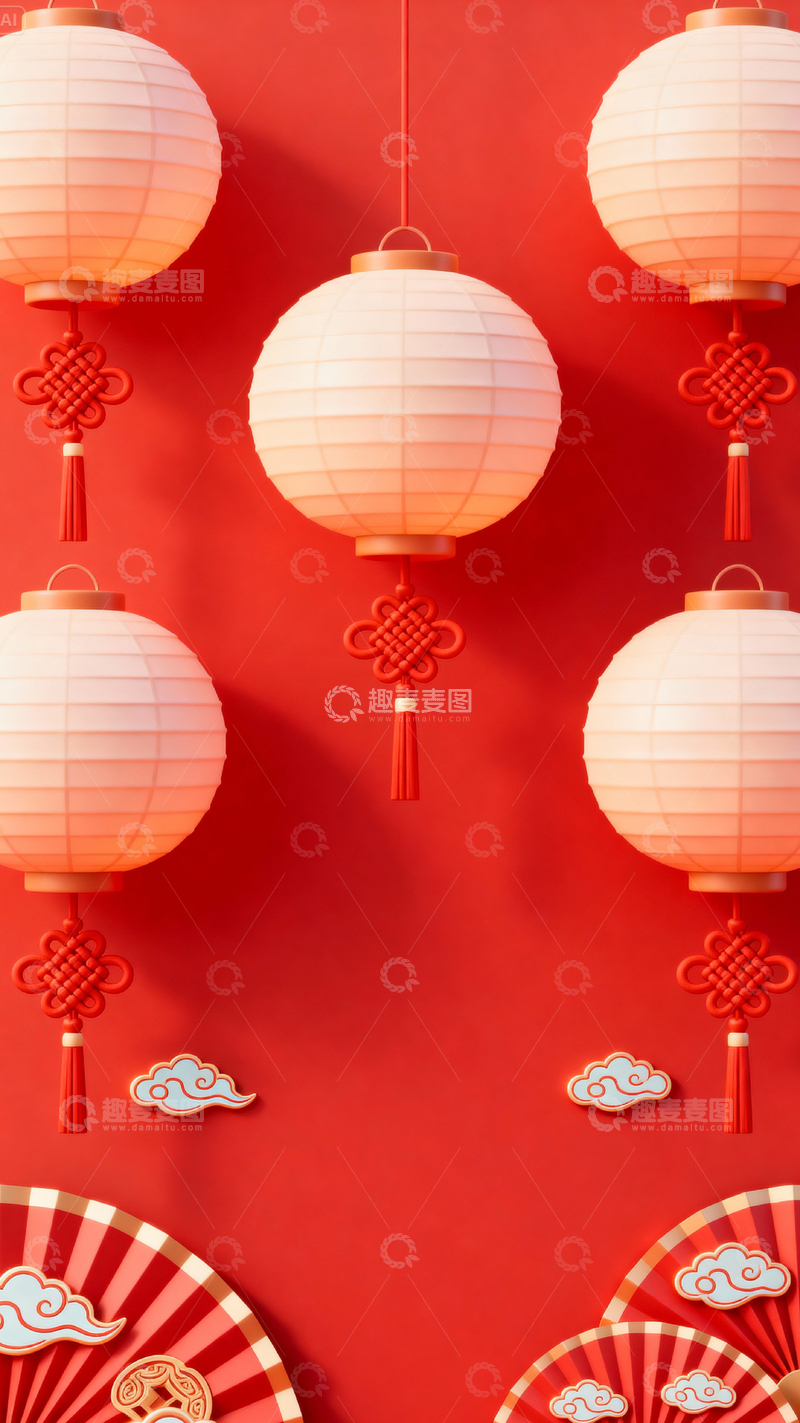 高清大图下载【趣麦麦图】新年元旦春节背景_竖屏232