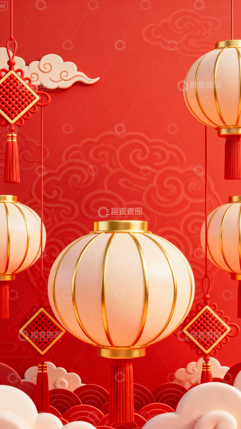 高清大图下载【趣麦麦图】新年元旦春节背景_竖屏233