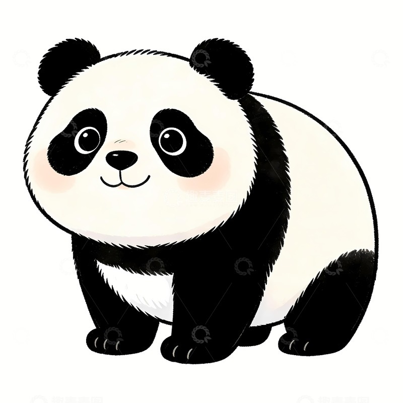 高清大图下载【趣麦麦图】一只可爱的熊猫