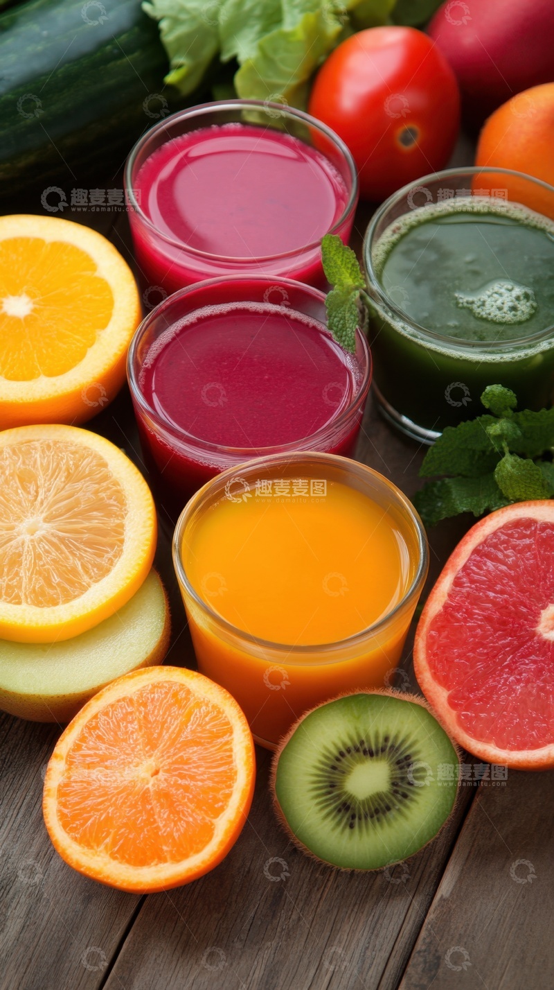 高清大图下载【趣麦麦图】-鲜榨果蔬果汁饮品