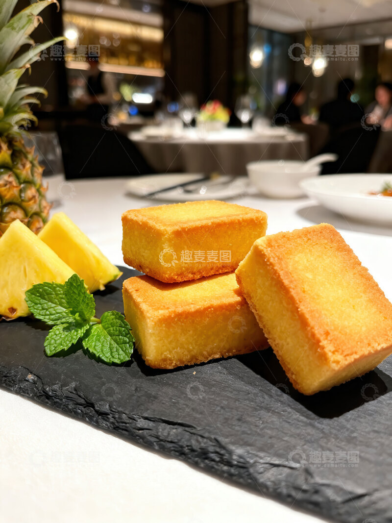 高清大图下载【趣麦麦图】凤梨酥  金黄 怀旧 