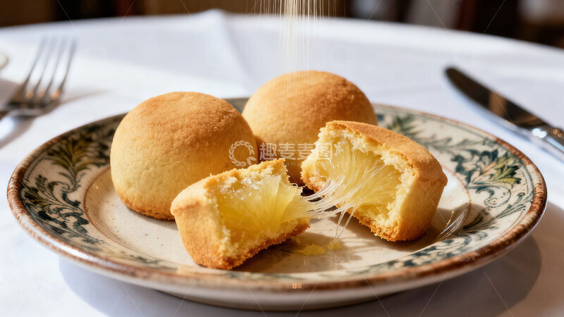 高清大图下载【趣麦麦图】凤梨酥  金黄 难忘 