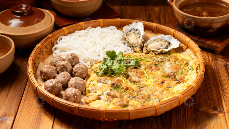 高清大图下载【趣麦麦图】竹篮美食小吃拼盘