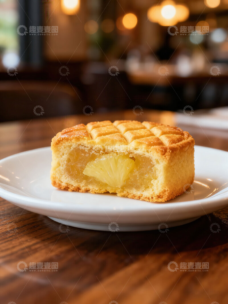 高清大图下载【趣麦麦图】凤梨酥  金黄 细腻    