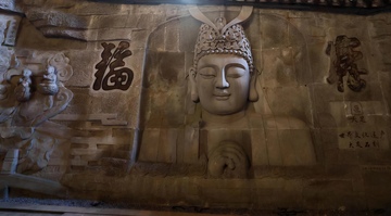 石刻佛像艺术壁画