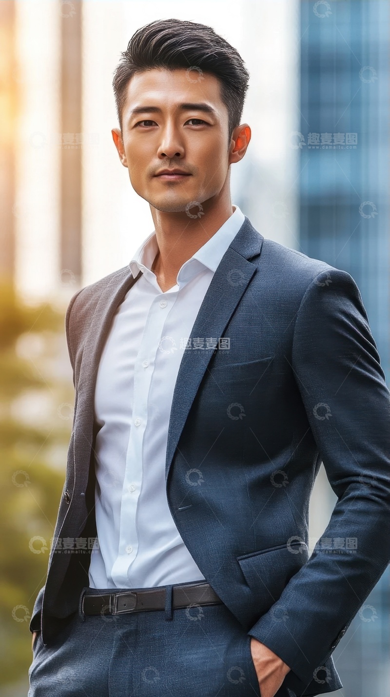 高清大图下载【趣麦麦图】穿着西装的一位男士