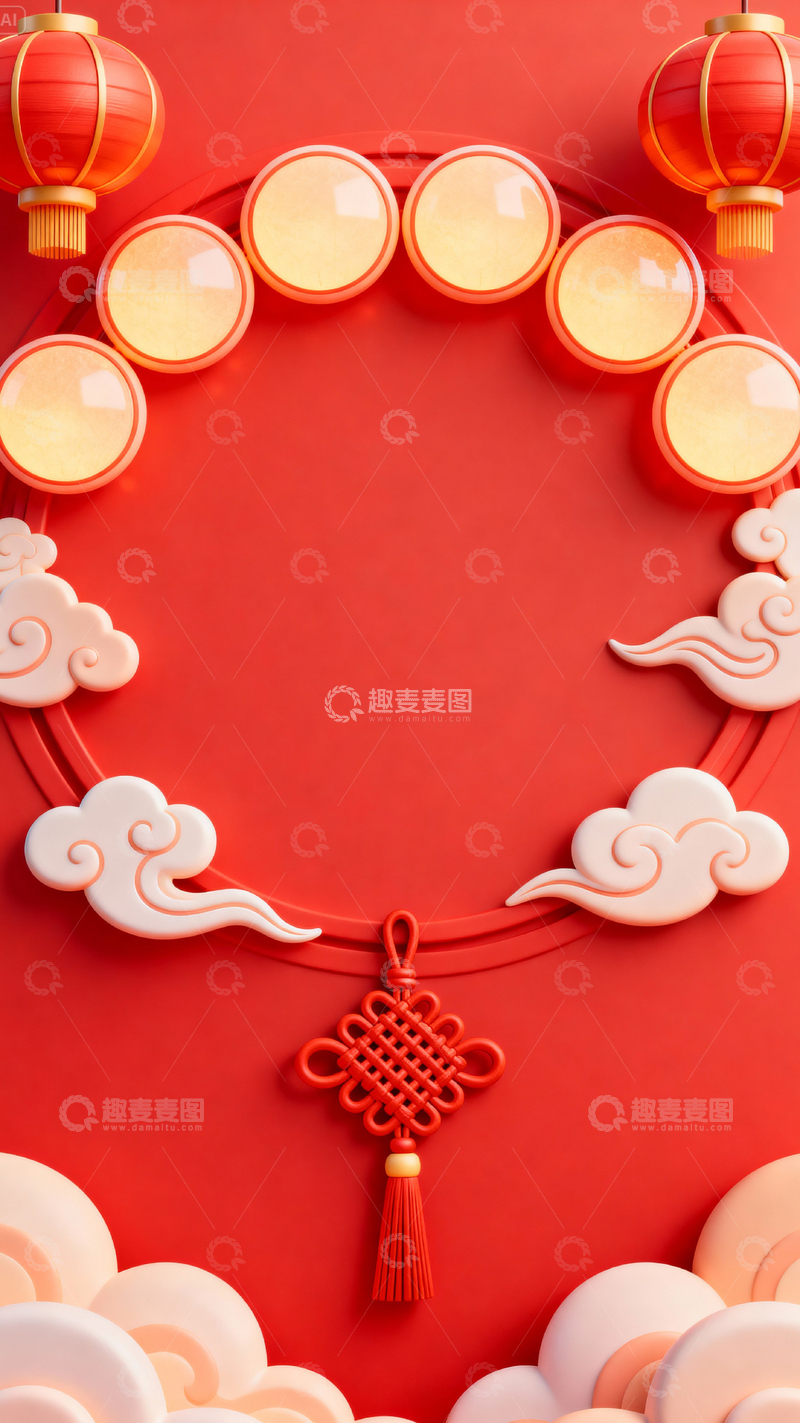 高清大图下载【趣麦麦图】新年元旦春节背景_竖屏279