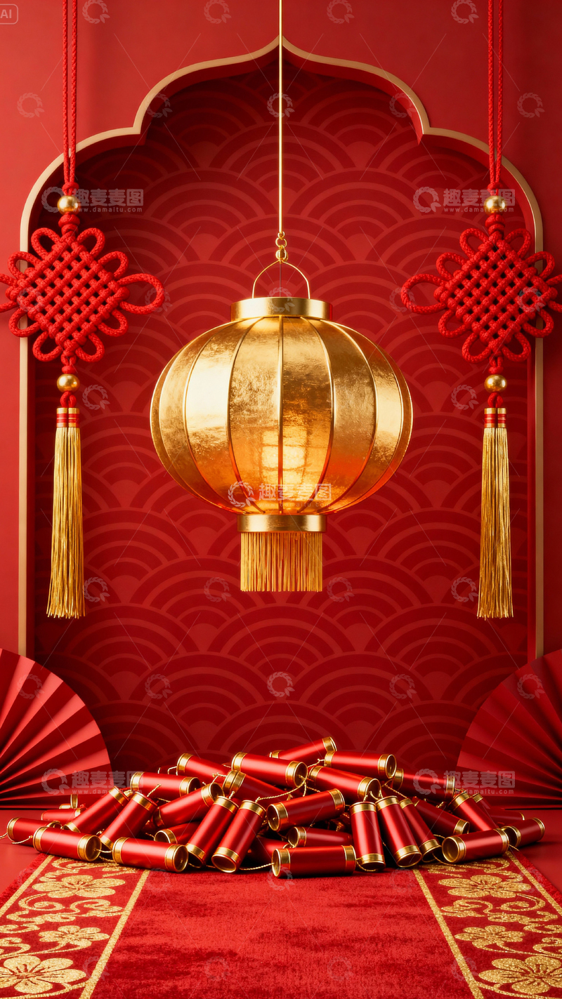 高清大图下载【趣麦麦图】新年元旦春节背景_竖屏262