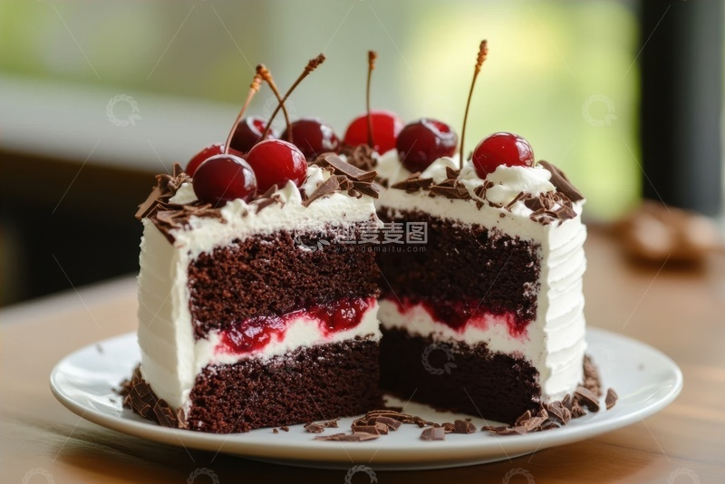 高清大图下载【趣麦麦图】樱桃奶油蛋糕