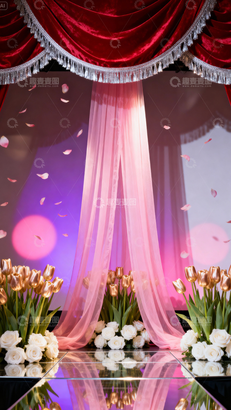 高清大图下载【趣麦麦图】情人节婚礼浪漫背景_竖屏027