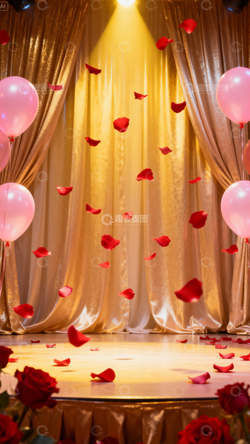 高清大图下载【趣麦麦图】情人节婚礼浪漫背景_竖屏028