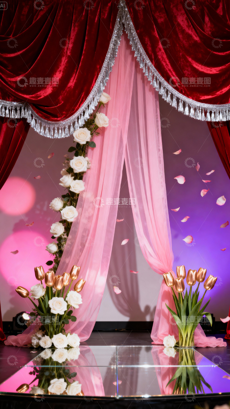 高清大图下载【趣麦麦图】情人节婚礼浪漫背景_竖屏022