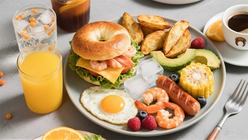 丰盛早餐美食摄影图片元素