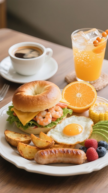 丰盛早餐美食摄影