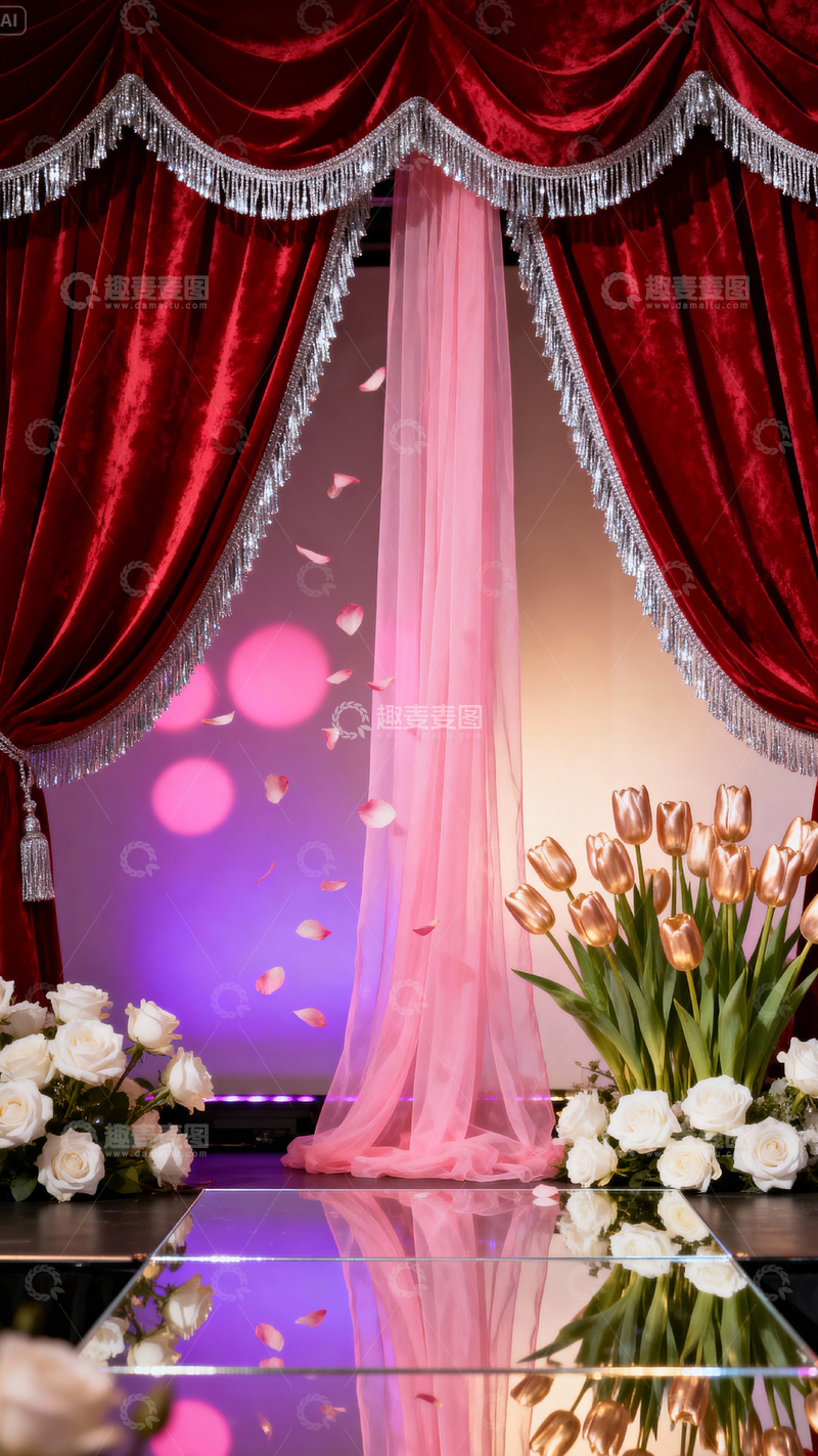 高清大图下载【趣麦麦图】情人节婚礼浪漫背景_竖屏038