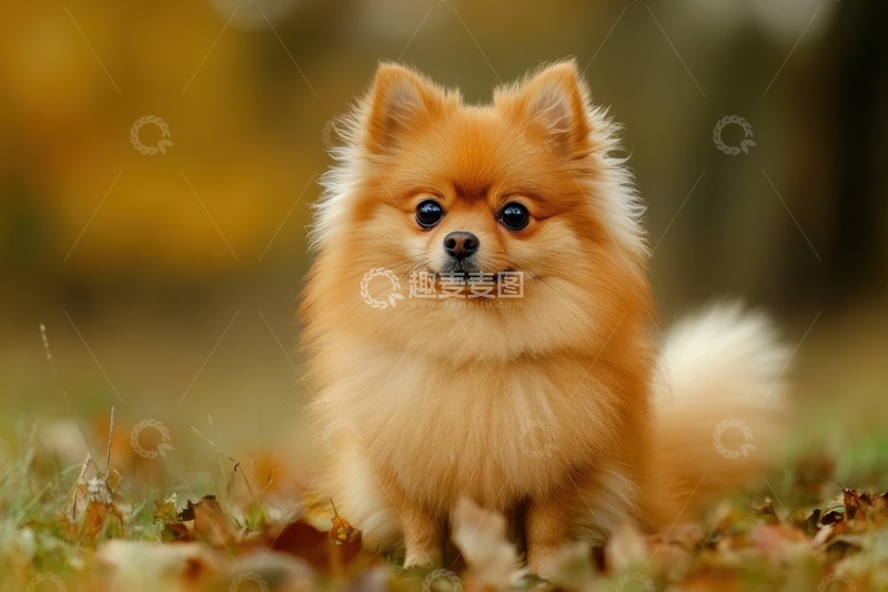 高清大图下载【趣麦麦图】公园里的一只小柯基