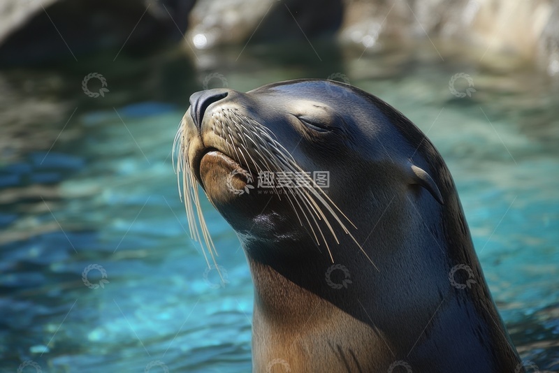 高清大图下载【趣麦麦图】动物园里的一只海豹