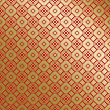 红金中式喜庆花纹背景762