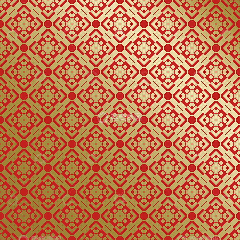 源文件下载【趣麦麦图】-红金中式喜庆花纹背景755