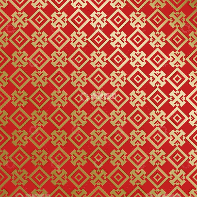 源文件下载【趣麦麦图】红金中式喜庆花纹背景763