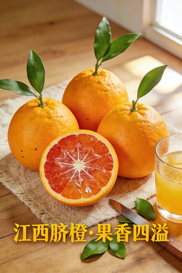 江西脐橙鲜果美食摄影