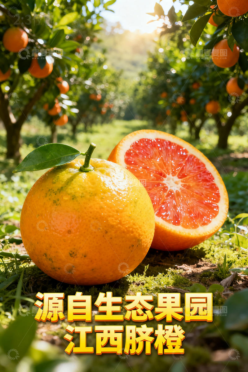高清大图下载【趣麦麦图】江西脐橙阳光味美2
