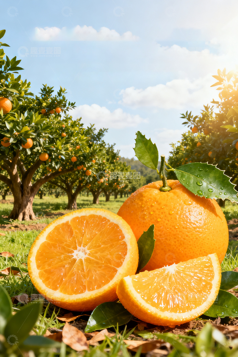 高清大图下载【趣麦麦图】果园橙子丰收自然风光摄影