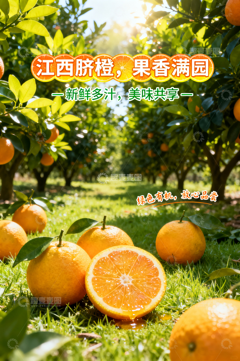 源文件下载【趣麦麦图】江西脐橙阳光味美3