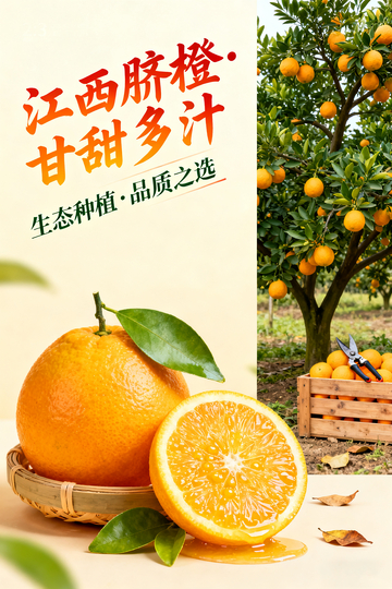 江西脐橙广告宣传海报