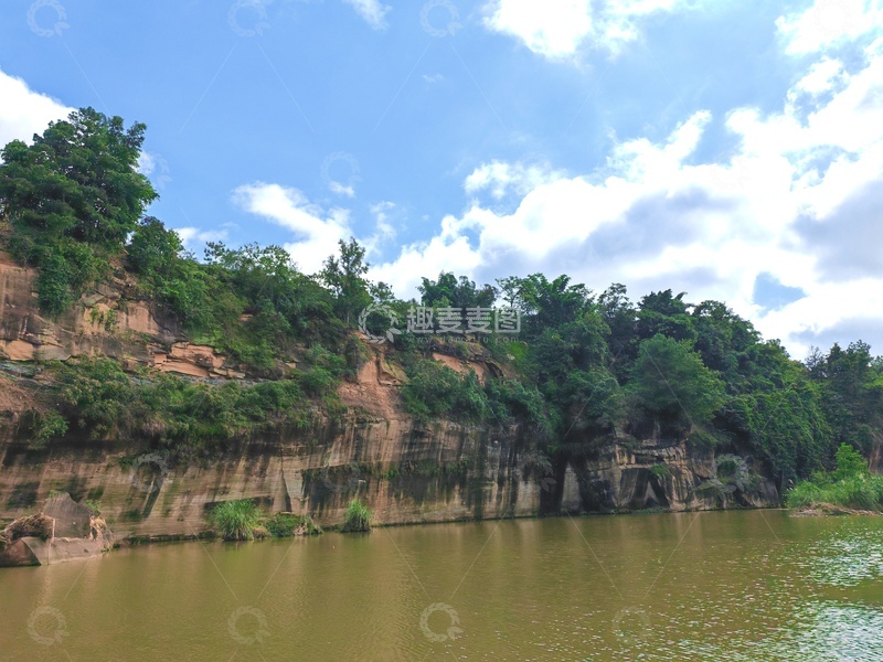 高清大图下载【趣麦麦图】山水风光湖光岩壁