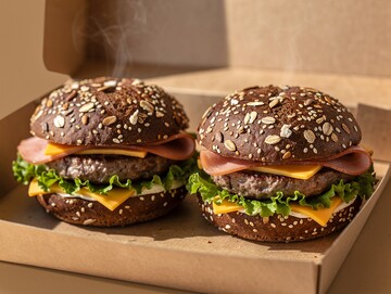 汉堡快餐美食摄影图片