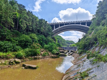 拱桥山水风光摄影