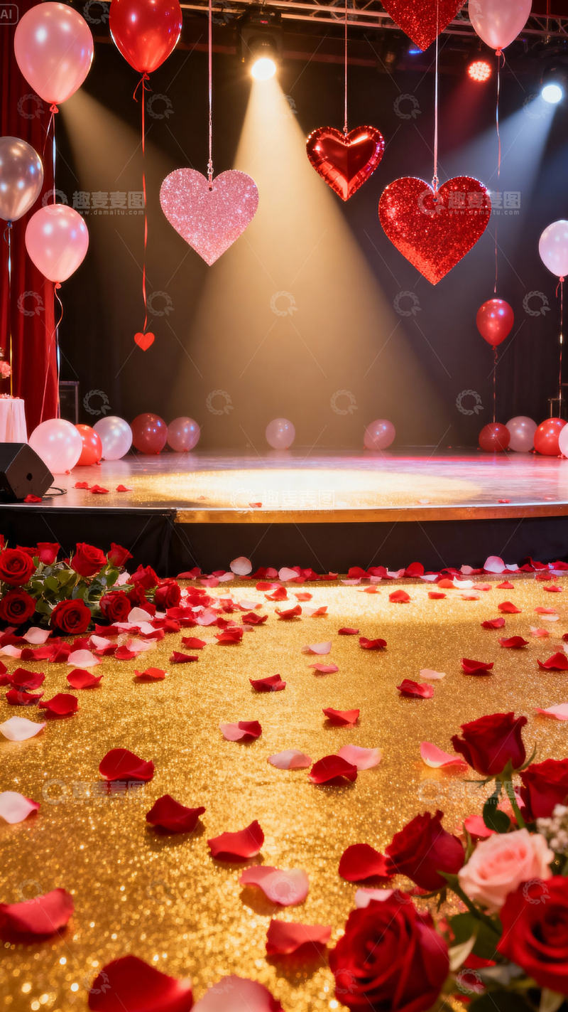 高清大图下载【趣麦麦图】情人节婚礼浪漫背景_竖屏052