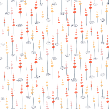 简约花卉图案壁纸连续四方布艺花纹设计