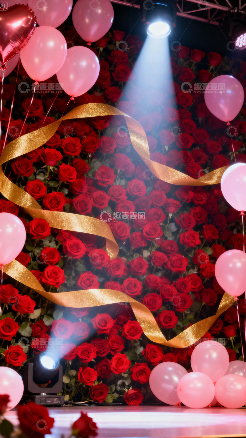 高清大图下载【趣麦麦图】情人节婚礼浪漫背景_竖屏049