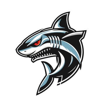 卡通鲨鱼图标设计