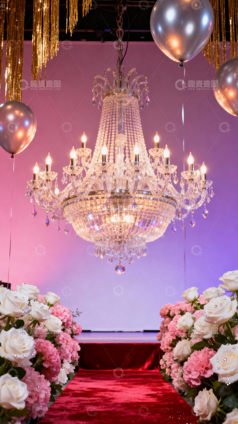 高清大图下载【趣麦麦图】情人节婚礼浪漫背景_竖屏048