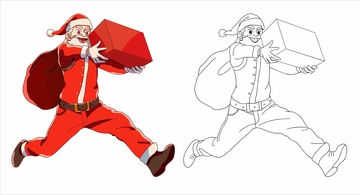 忙碌的圣诞老人