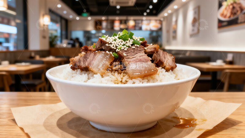 高清大图下载【趣麦麦图】卤肉饭  酱色  招牌  