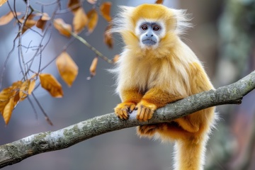 树枝上的金丝猴