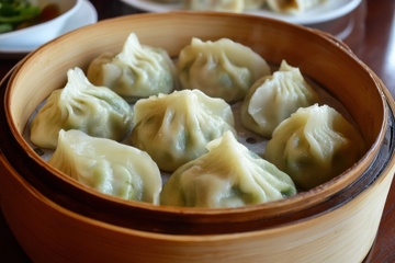 一笼美味的韭菜饺子