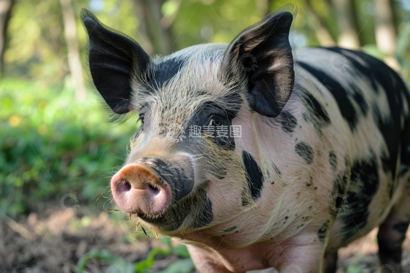 高清大图下载【趣麦麦图】-一只花斑母猪