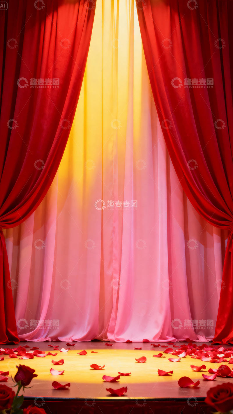 高清大图下载【趣麦麦图】情人节婚礼浪漫背景_竖屏076