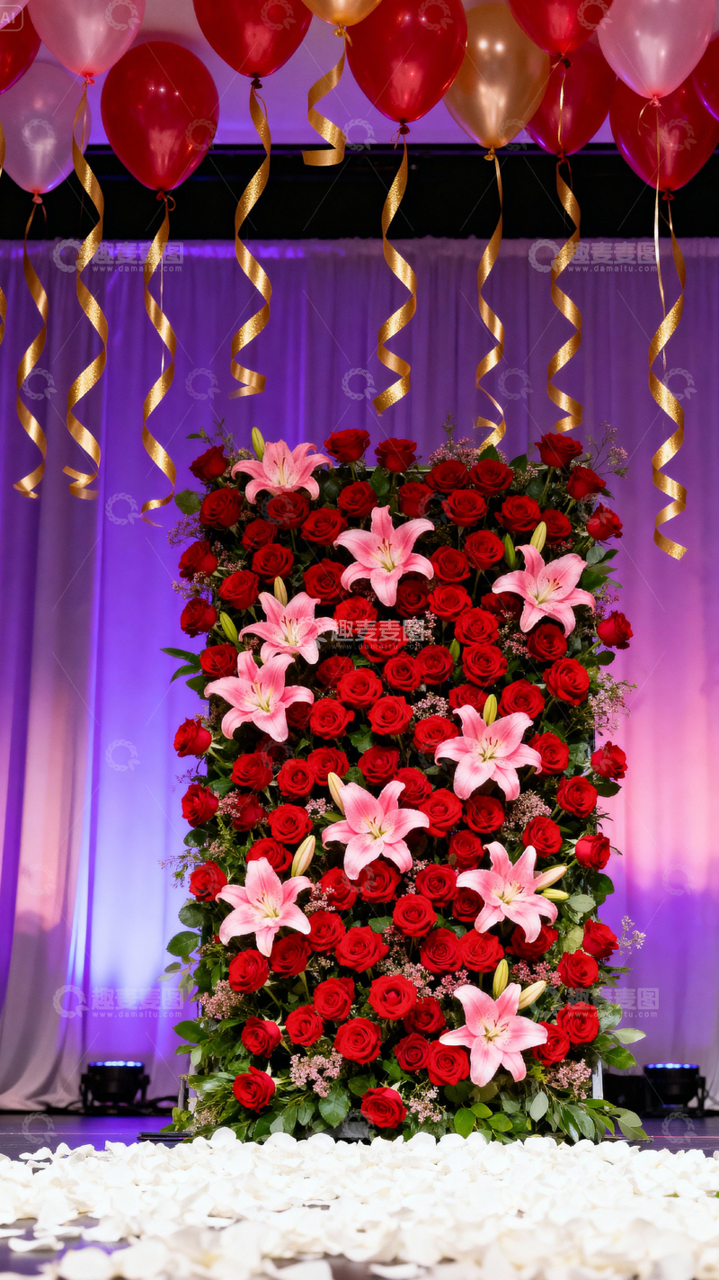 高清大图下载【趣麦麦图】情人节婚礼浪漫背景_竖屏072
