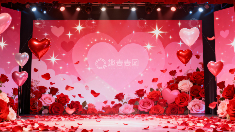 高清大图下载【趣麦麦图】情人节婚礼浪漫背景012