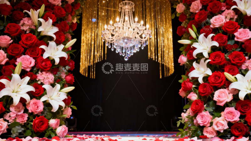 高清大图下载【趣麦麦图】情人节婚礼浪漫背景009