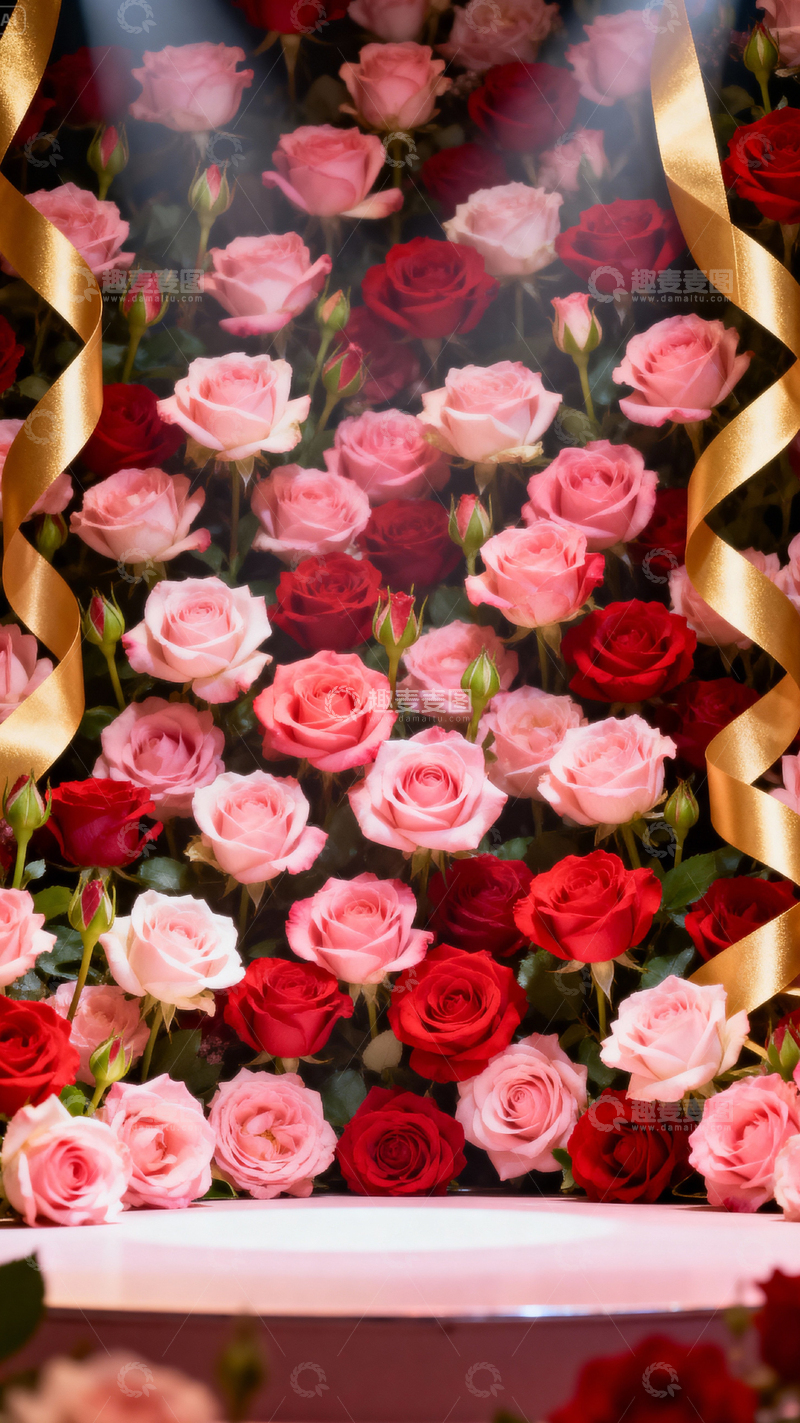 高清大图下载【趣麦麦图】情人节婚礼浪漫背景_竖屏059