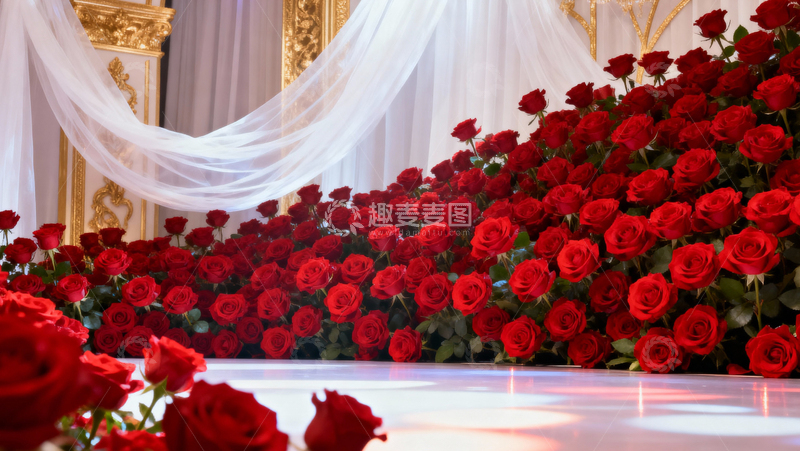 高清大图下载【趣麦麦图】情人节婚礼浪漫背景013